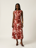 Radiant Hand-Dyed Adire Sleveless Wrap Dress