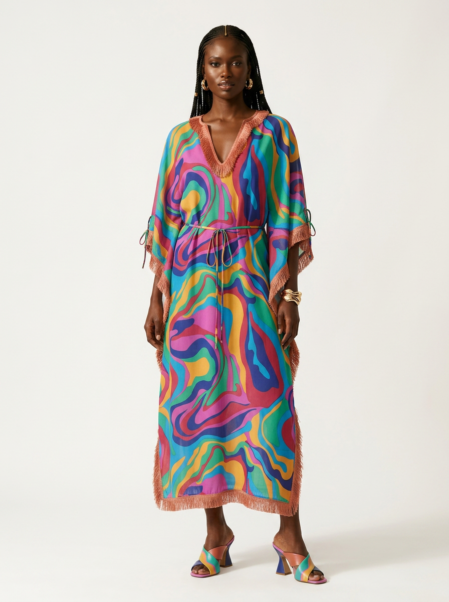 Magnetic Chiffon Fringe Bubu