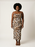Vibrant Silk Leopard Dress