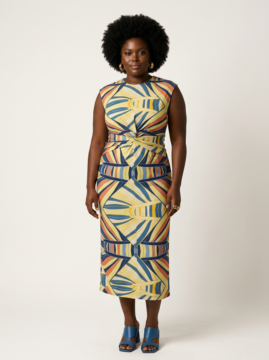 Radiant Silk-Satin Wrap Dress