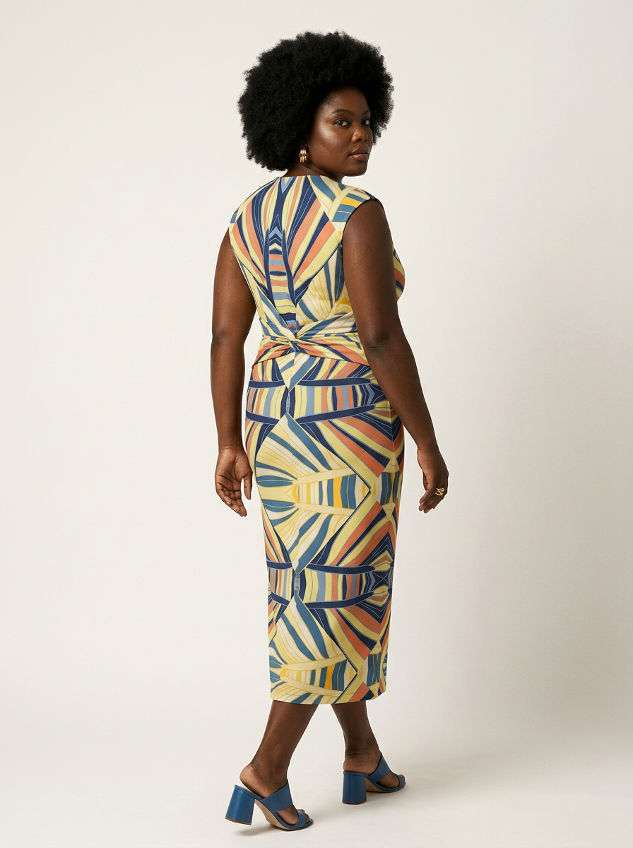 Radiant Silk-Satin Wrap Dress