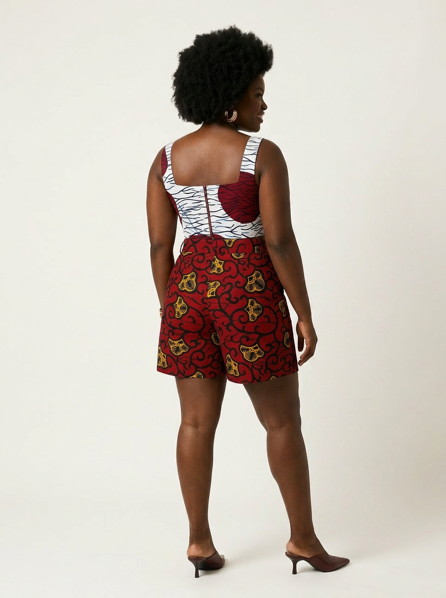 Vibrant Adire Silk Multi-Way Set