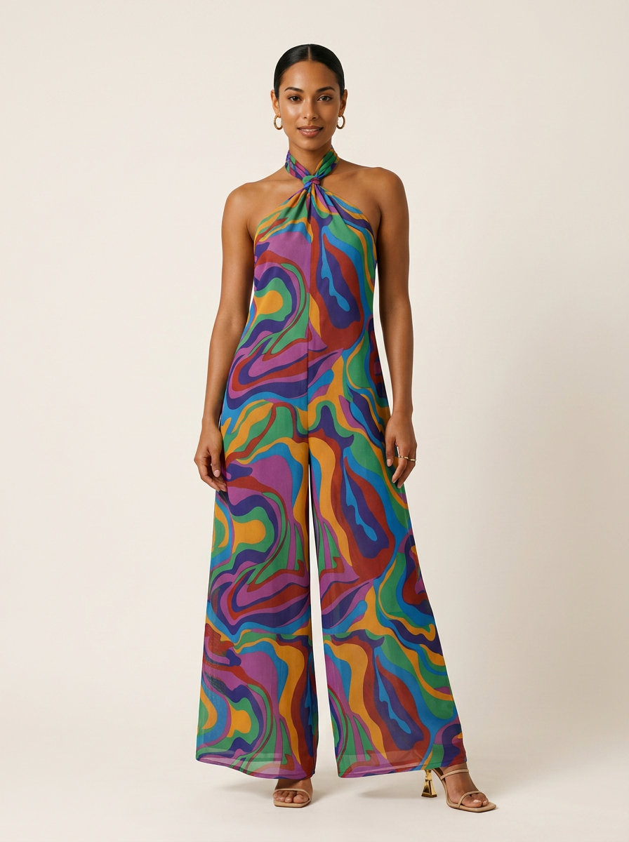 Radiant Zonuvira Halter Jumpsuit