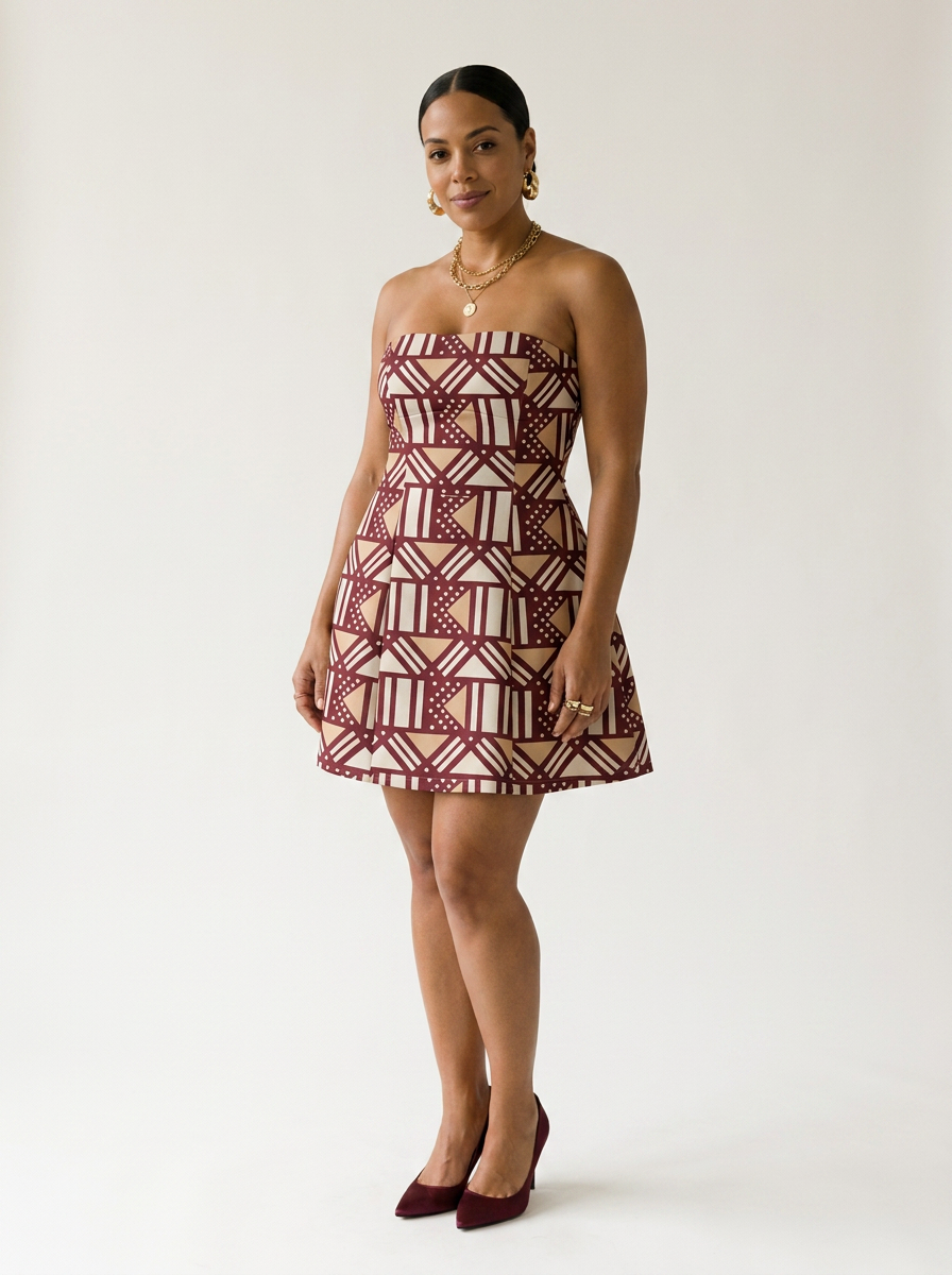 Magnetic Zemani Luvoni Mini Chiffon Strapless Dress