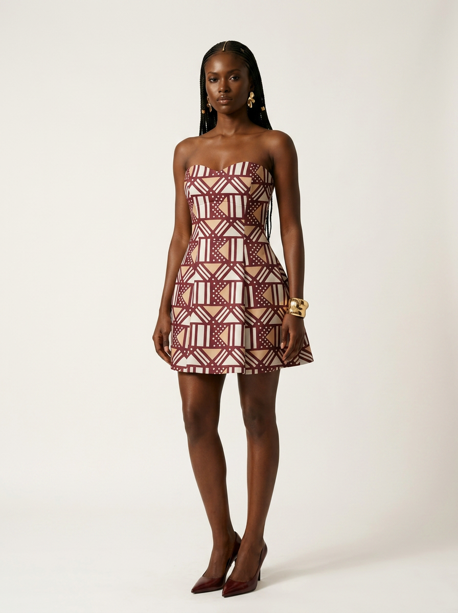 Magnetic Zemani Luvoni Mini Chiffon Strapless Dress