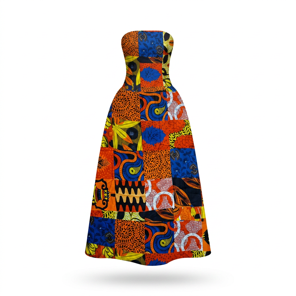 Radiant Zalunni Zelomni Midi Chiffon Strapless Dress