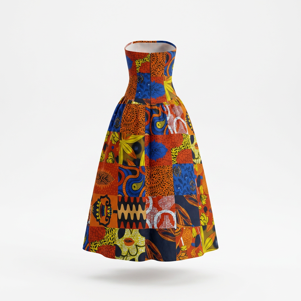 Radiant Zalunni Zelomni Midi Chiffon Strapless Dress