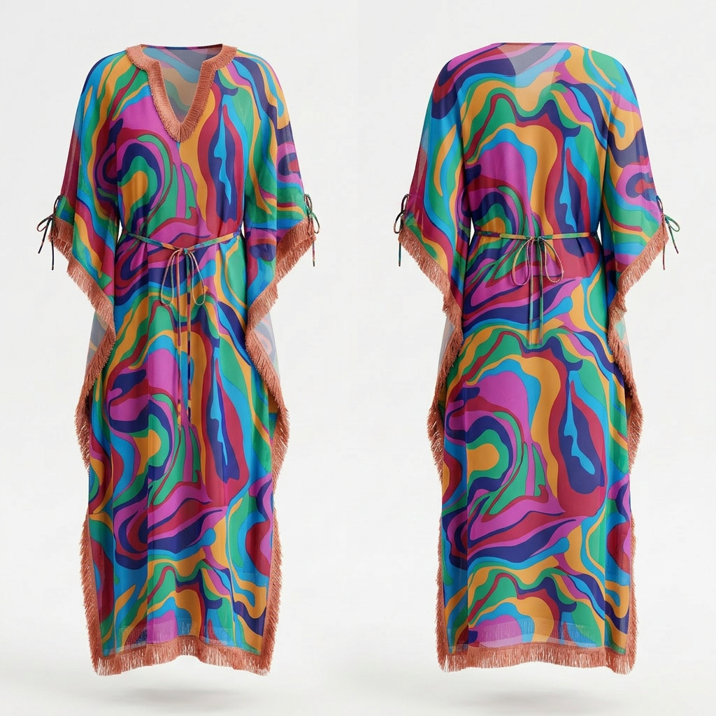 Magnetic Chiffon Fringe Bubu