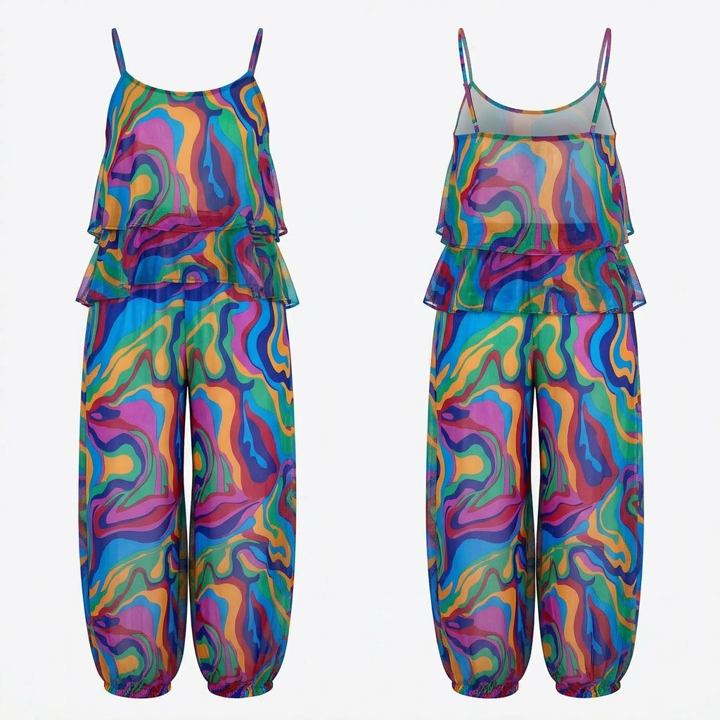 Vibrant Silk Spiral Buba