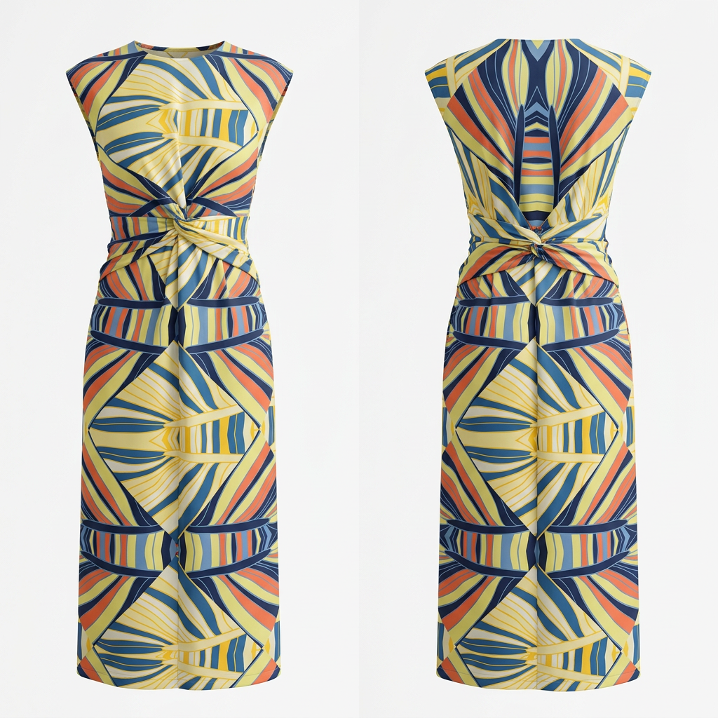 Radiant Silk-Satin Wrap Dress